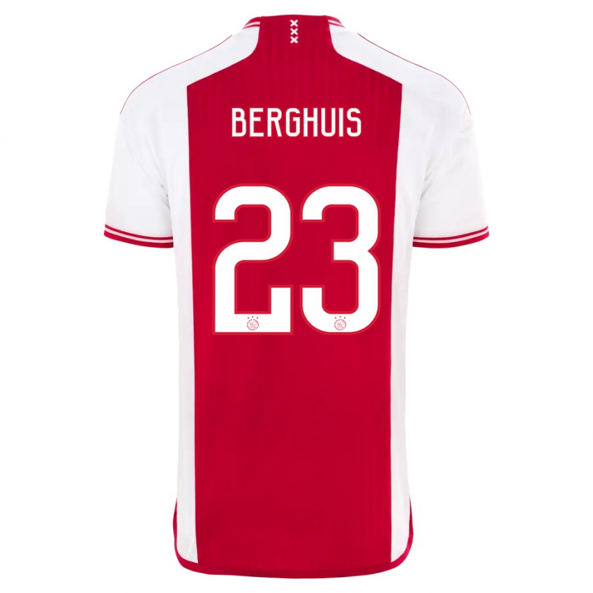 Bambino Maglia Steven Berghuis #23 Rosso Bianco Kit Gara Home 2023/24 Maglietta