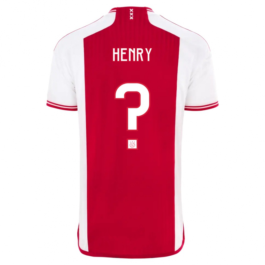 Bambino Maglia Alvaro Henry #0 Rosso Bianco Kit Gara Home 2023/24 Maglietta