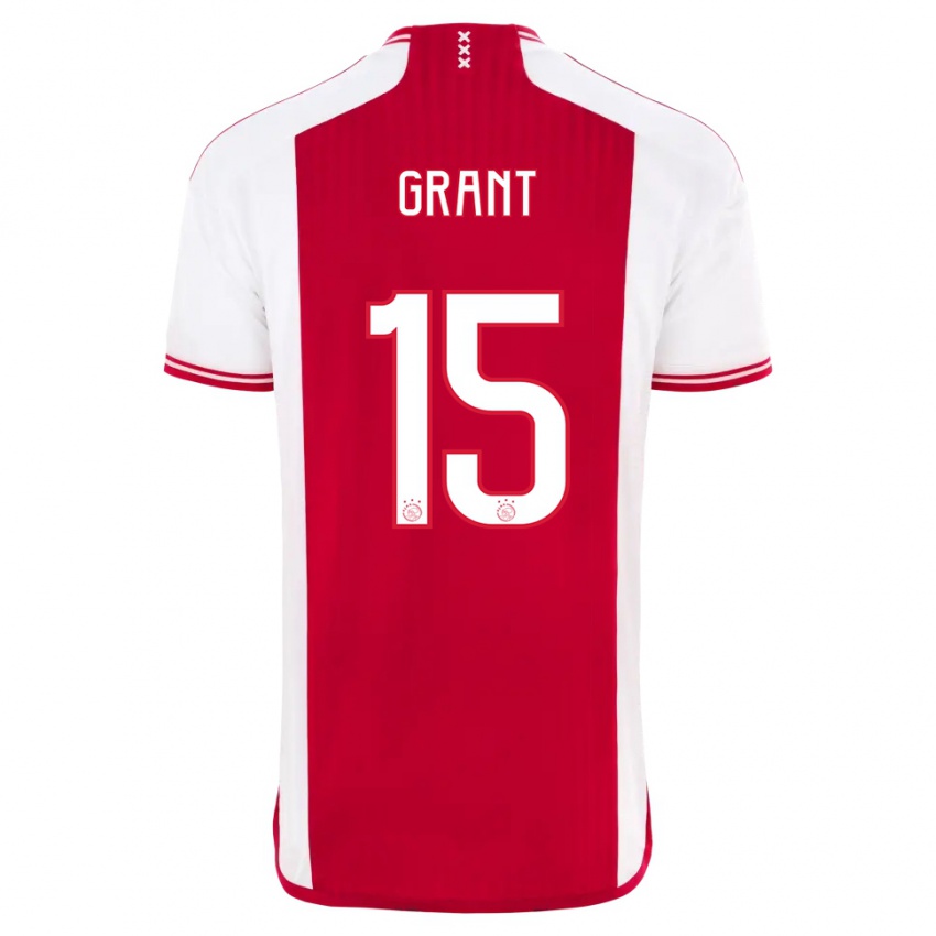 Bambino Maglia Chasity Grant #15 Rosso Bianco Kit Gara Home 2023/24 Maglietta