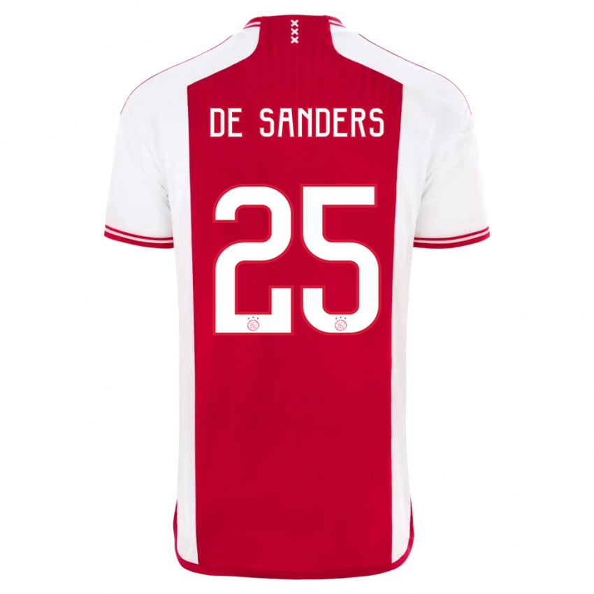 Bambino Maglia Kay-Lee De Sanders #25 Rosso Bianco Kit Gara Home 2023/24 Maglietta