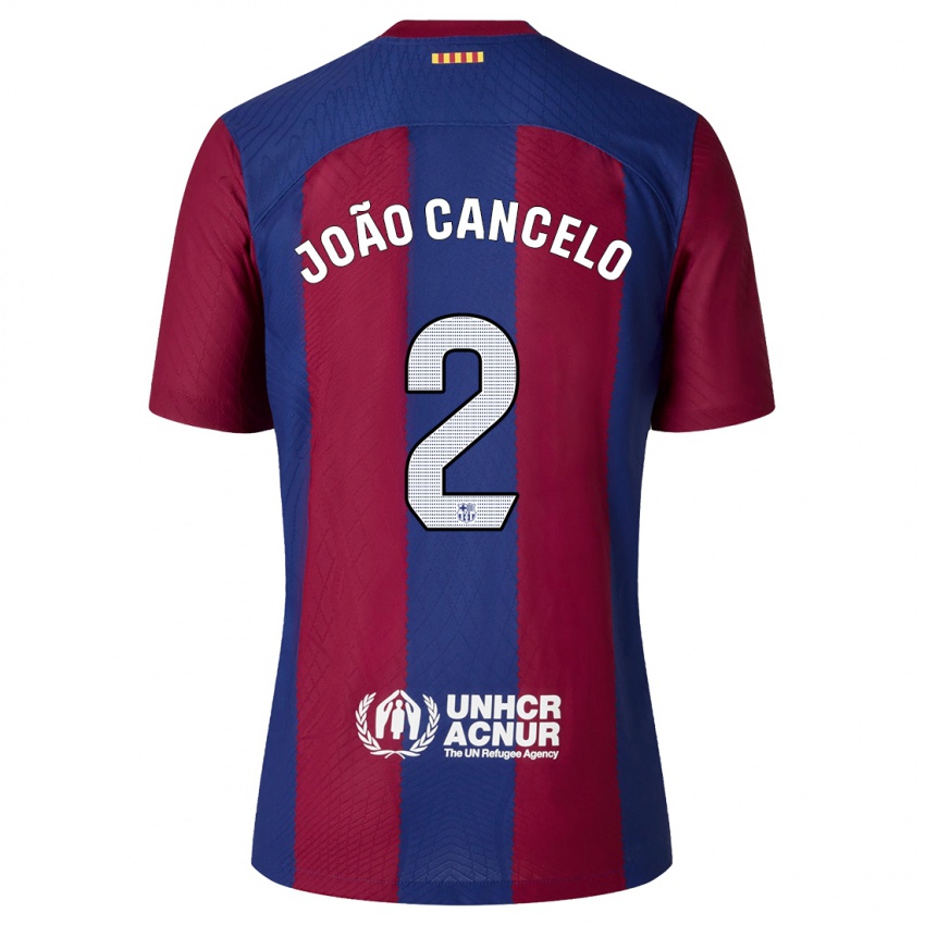 Bambino Maglia Joao Cancelo #2 Rosso Blu Kit Gara Home 2023/24 Maglietta