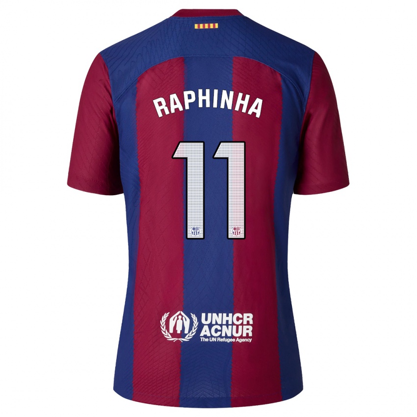 Bambino Maglia Raphinha #11 Rosso Blu Kit Gara Home 2023/24 Maglietta