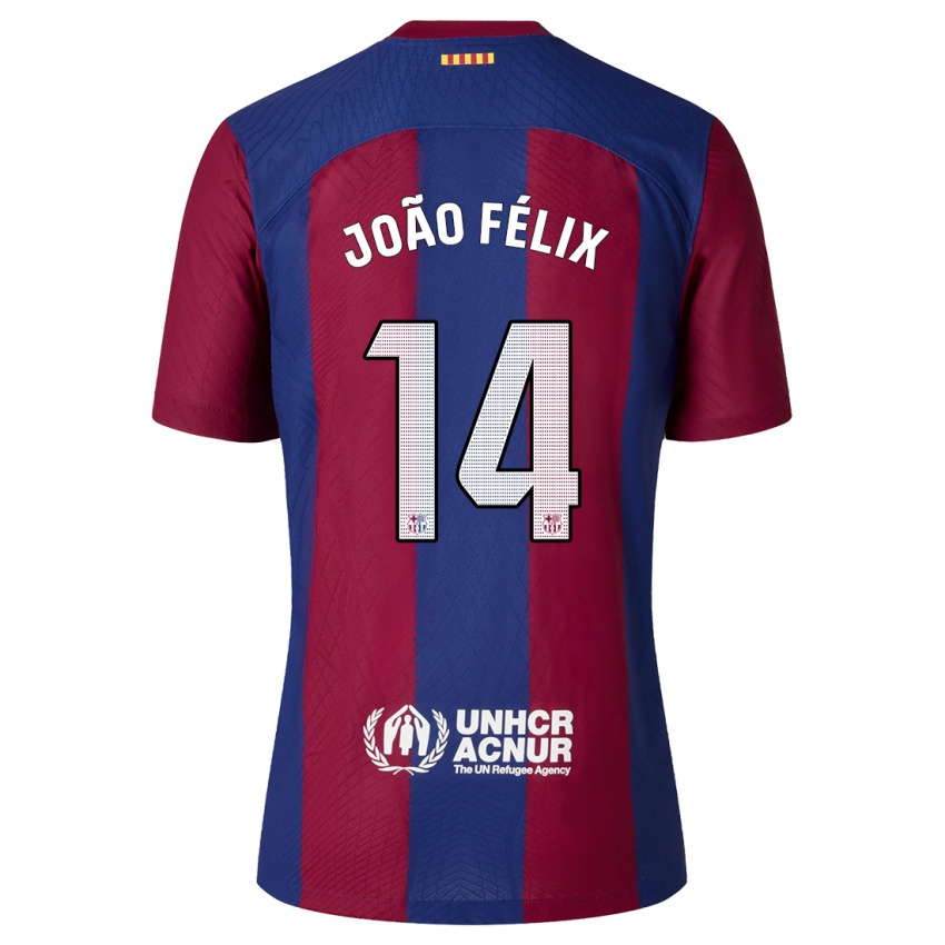 Bambino Maglia Joao Felix #14 Rosso Blu Kit Gara Home 2023/24 Maglietta