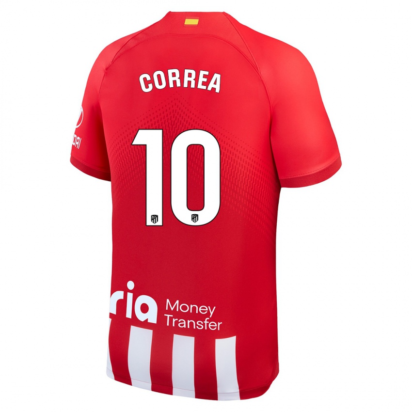 Bambino Maglia Angel Correa #10 Rosso Bianco Kit Gara Home 2023/24 Maglietta