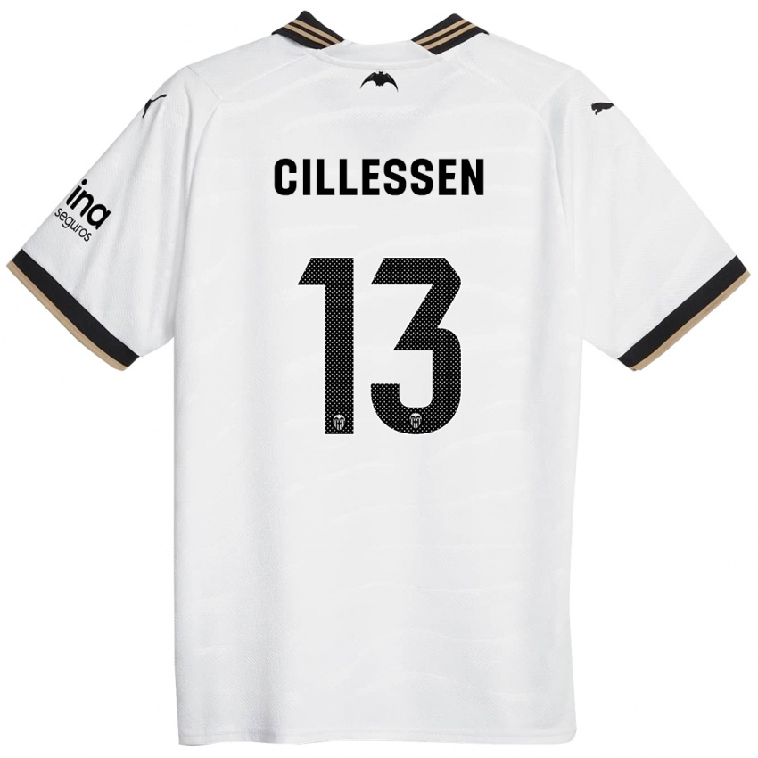 Bambino Maglia Jasper Cillessen #13 Bianco Kit Gara Home 2023/24 Maglietta