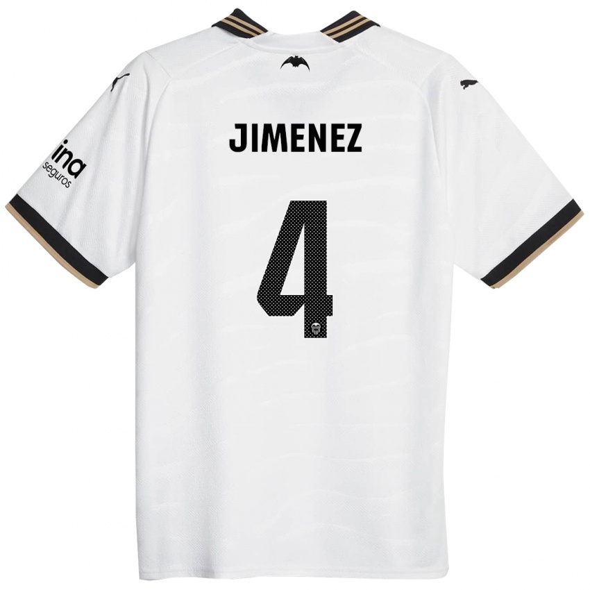 Bambino Maglia Maria Jimenez #4 Bianco Kit Gara Home 2023/24 Maglietta