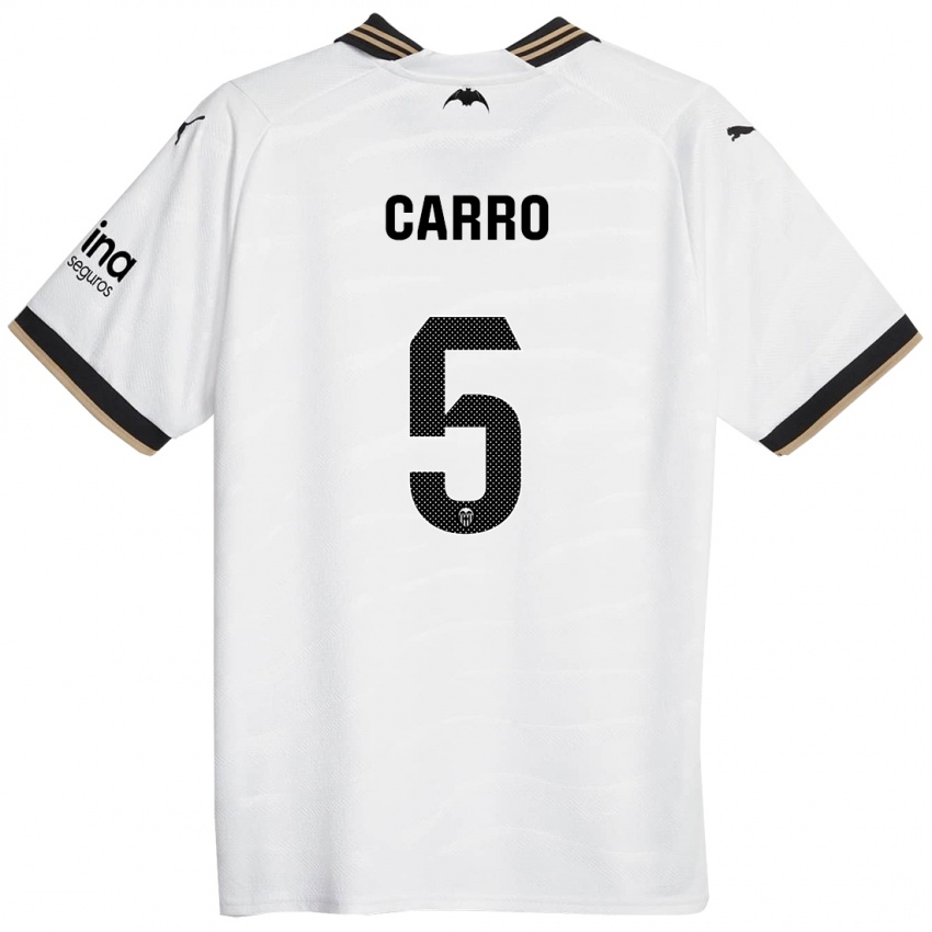 Bambino Maglia Marta Carro #5 Bianco Kit Gara Home 2023/24 Maglietta