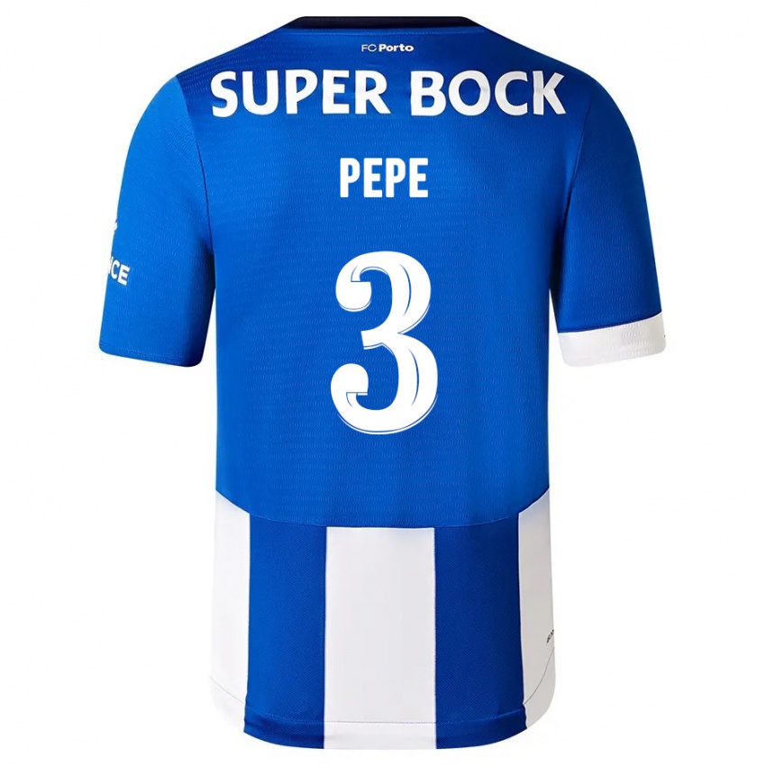 Bambino Maglia Pepe #3 Blu Bianco Kit Gara Home 2023/24 Maglietta