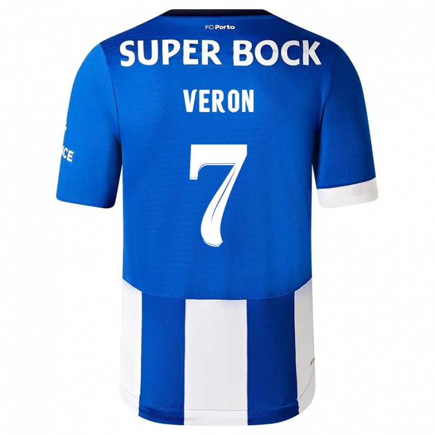 Bambino Maglia Gabriel Veron #7 Blu Bianco Kit Gara Home 2023/24 Maglietta