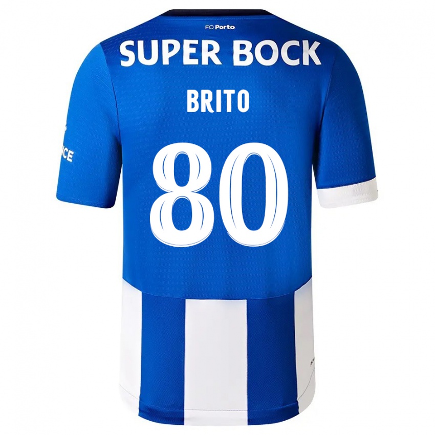 Bambino Maglia Luan Brito #80 Blu Bianco Kit Gara Home 2023/24 Maglietta