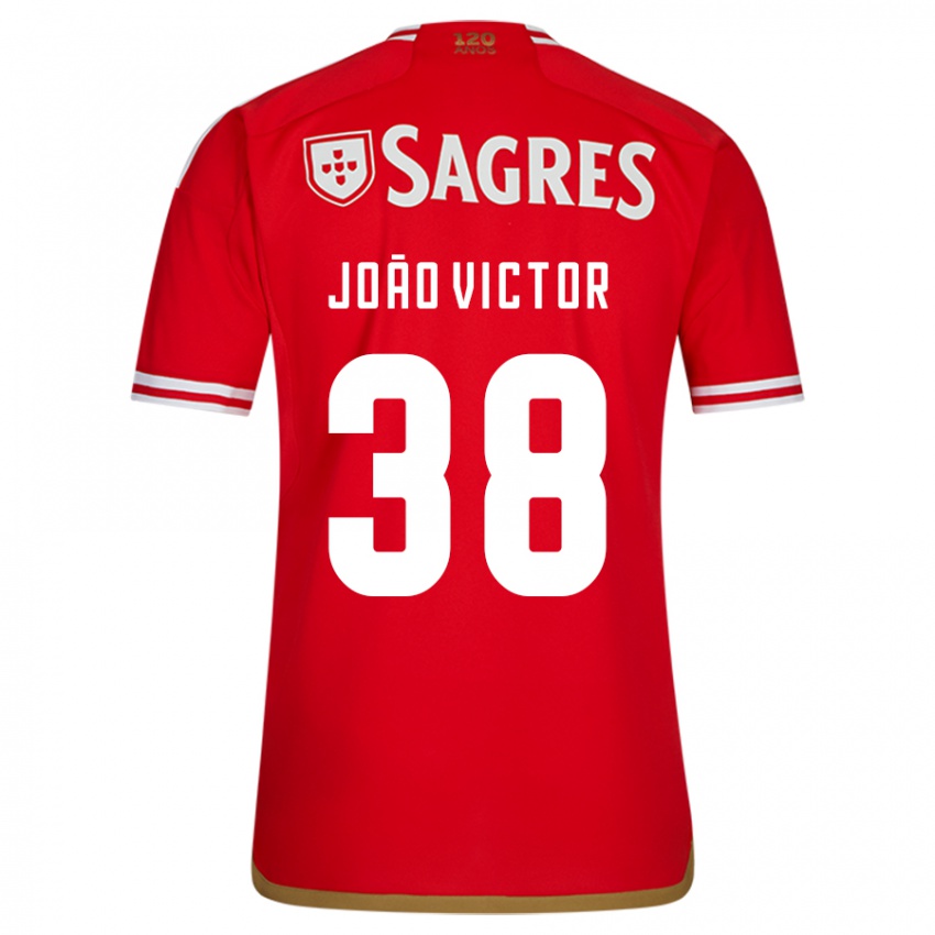 Bambino Maglia Joao Victor #38 Rosso Kit Gara Home 2023/24 Maglietta