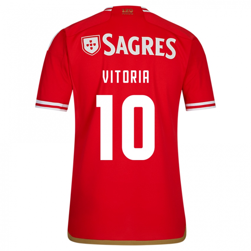 Bambino Maglia Ana Vitoria #10 Rosso Kit Gara Home 2023/24 Maglietta