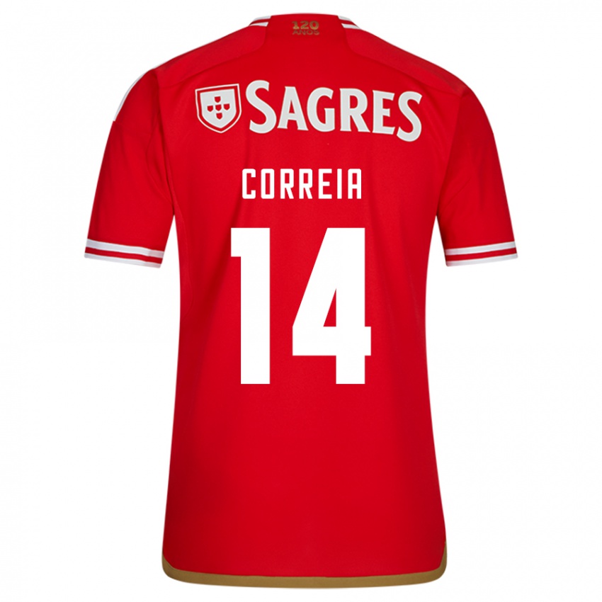 Bambino Maglia Carolina Correia #14 Rosso Kit Gara Home 2023/24 Maglietta