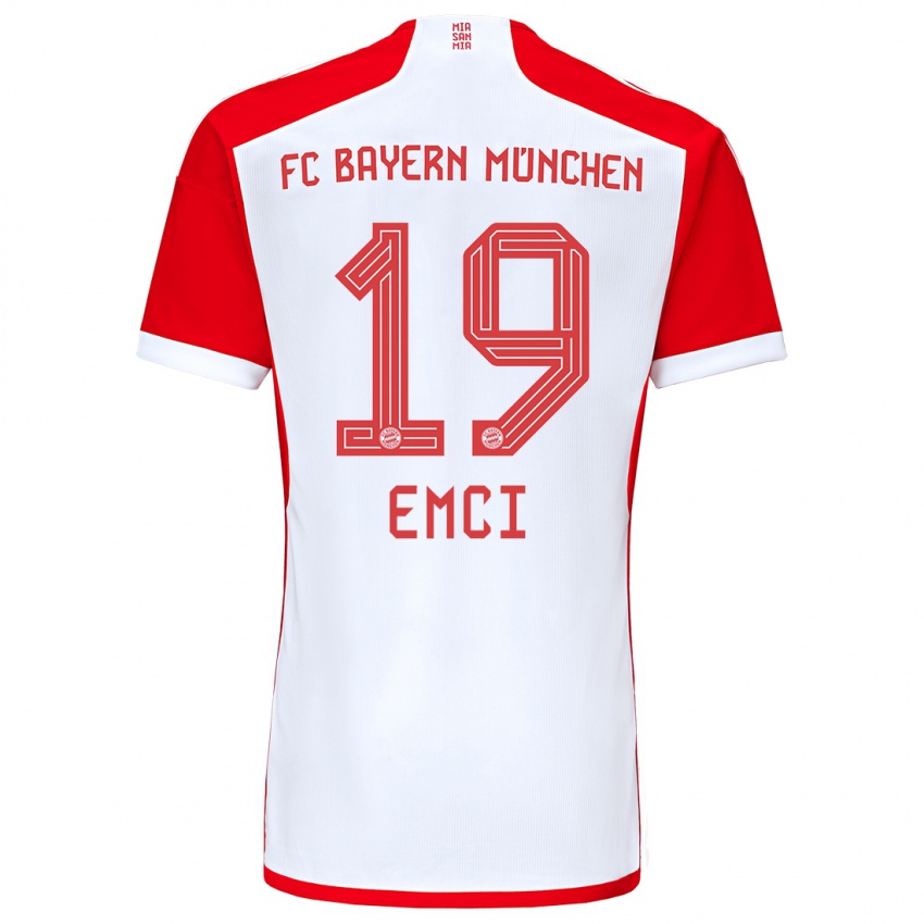 Bambino Maglia Ben Emci #19 Rosso Bianco Kit Gara Home 2023/24 Maglietta