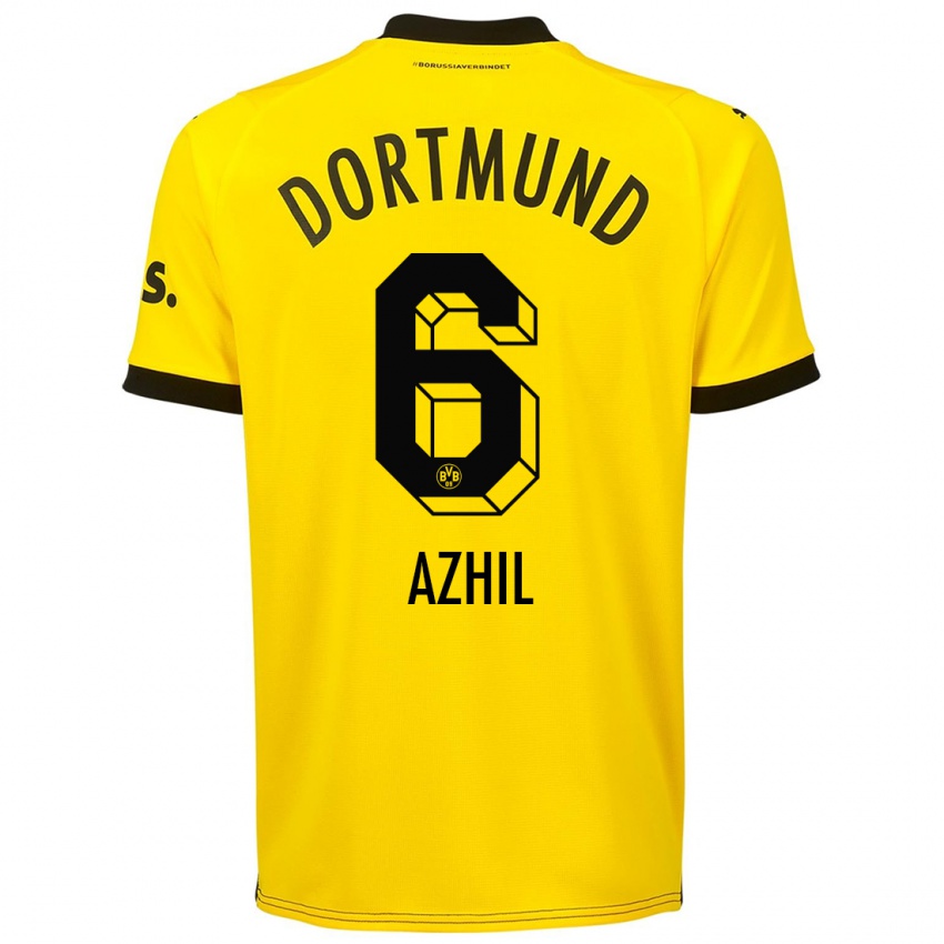 Bambino Maglia Ayman Azhil #6 Giallo Kit Gara Home 2023/24 Maglietta