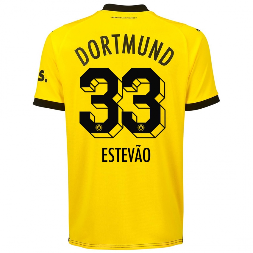 Bambino Maglia Tiago Estevão #33 Giallo Kit Gara Home 2023/24 Maglietta