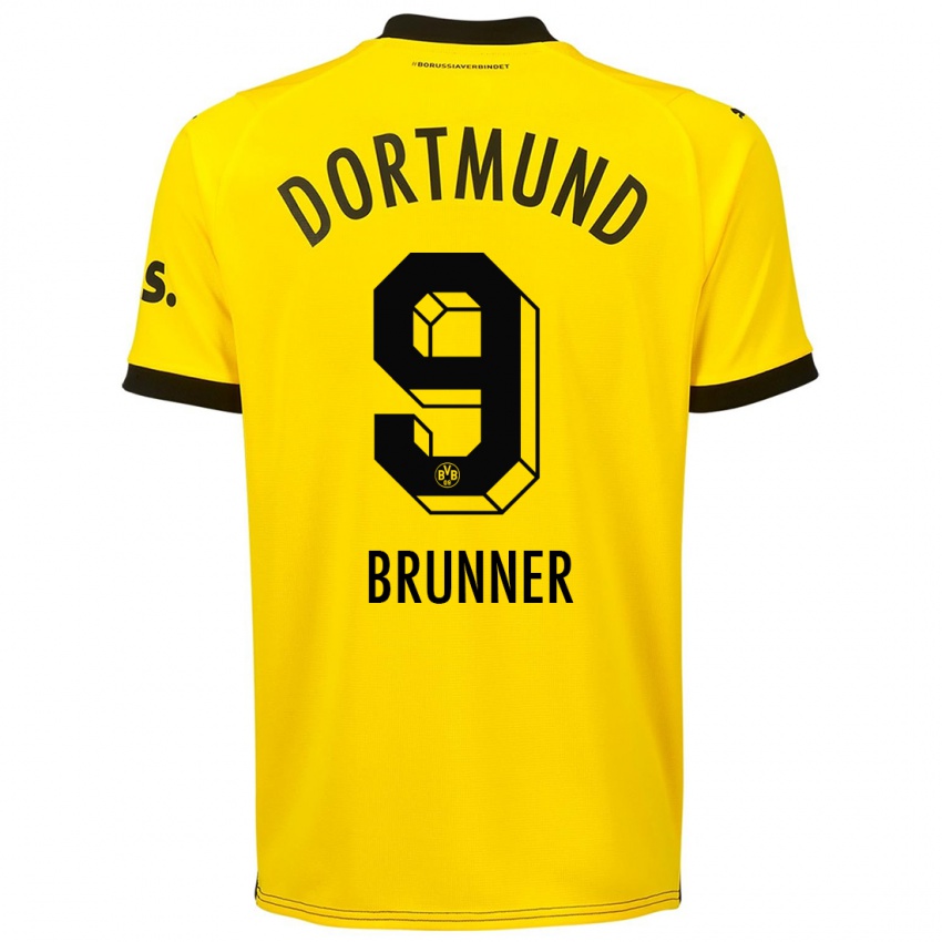 Bambino Maglia Paris Brunner #9 Giallo Kit Gara Home 2023/24 Maglietta