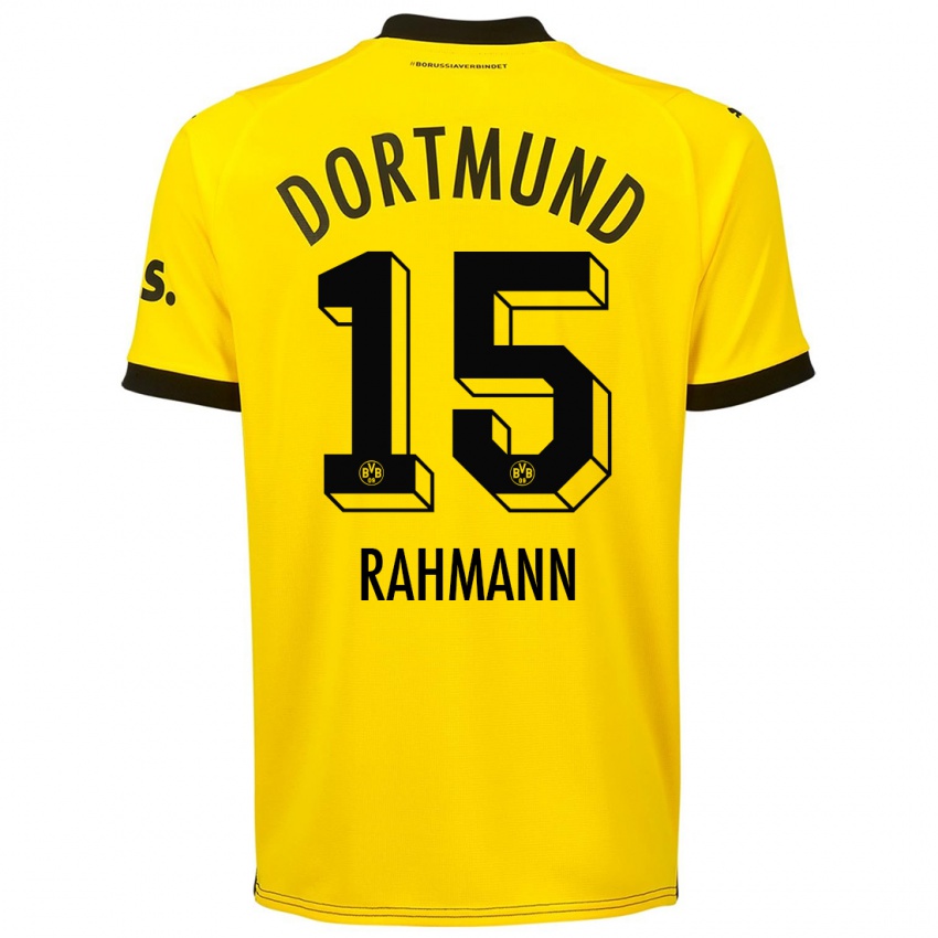 Bambino Maglia Luke Rahmann #15 Giallo Kit Gara Home 2023/24 Maglietta