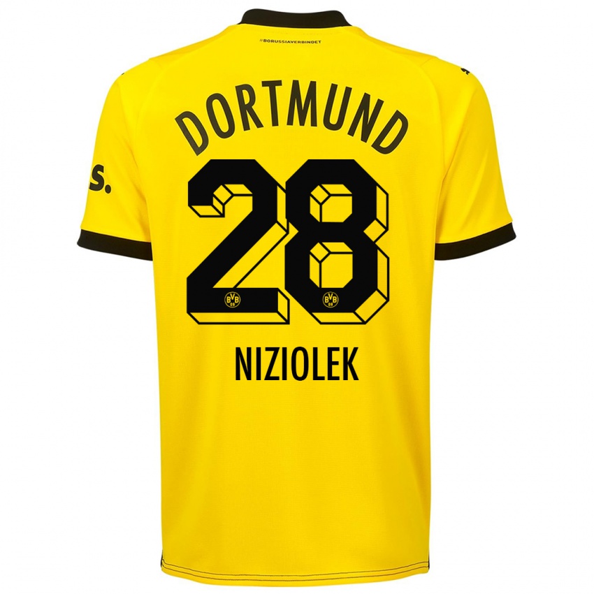 Bambino Maglia Alex Niziolek #28 Giallo Kit Gara Home 2023/24 Maglietta