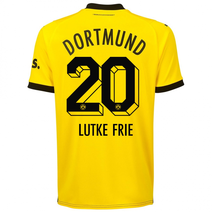 Bambino Maglia Dennis Lutke-Frie #20 Giallo Kit Gara Home 2023/24 Maglietta