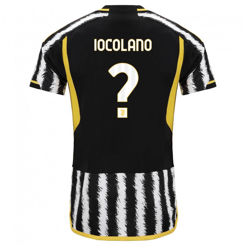 Bambino Maglia Simone Iocolano #0 Nero Bianco Kit Gara Home 2023/24 Maglietta