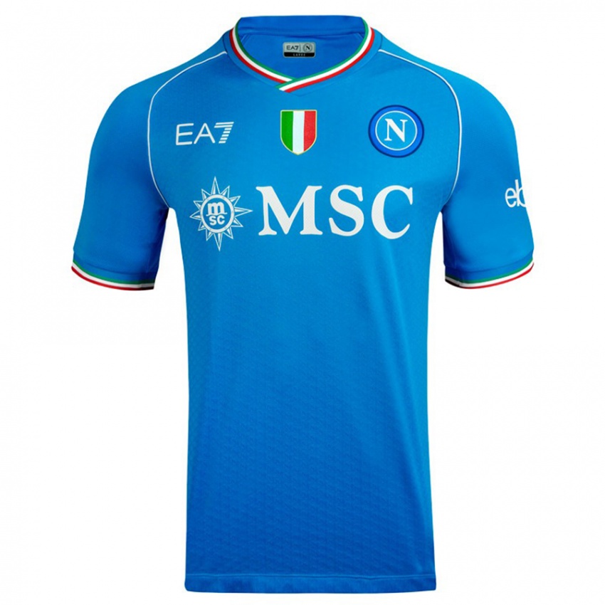 Bambino Maglia Daniel Hysaj #18 Cielo Blu Kit Gara Home 2023/24 Maglietta