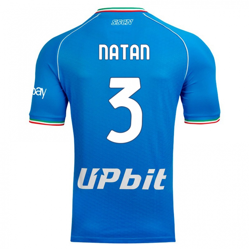 Bambino Maglia Natan #3 Cielo Blu Kit Gara Home 2023/24 Maglietta