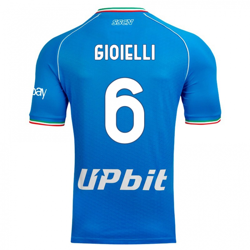 Bambino Maglia Francesco Gioielli #6 Cielo Blu Kit Gara Home 2023/24 Maglietta