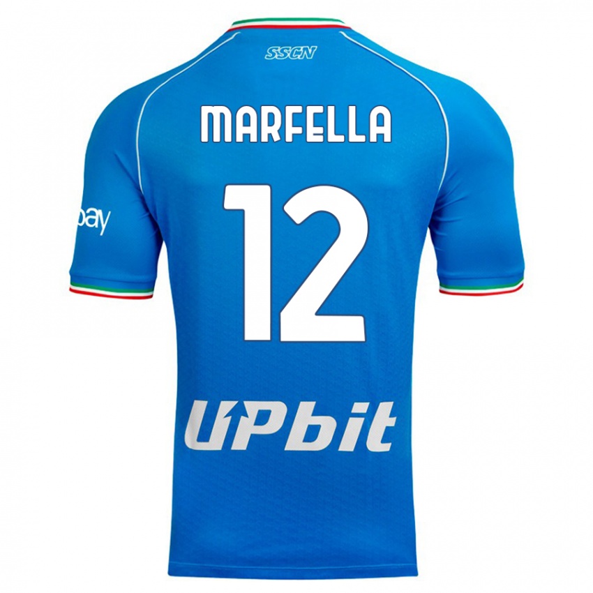 Bambino Maglia Davide Marfella #12 Cielo Blu Kit Gara Home 2023/24 Maglietta