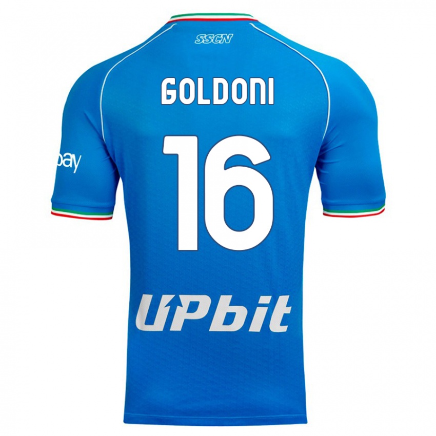 Bambino Maglia Eleonora Goldoni #16 Cielo Blu Kit Gara Home 2023/24 Maglietta