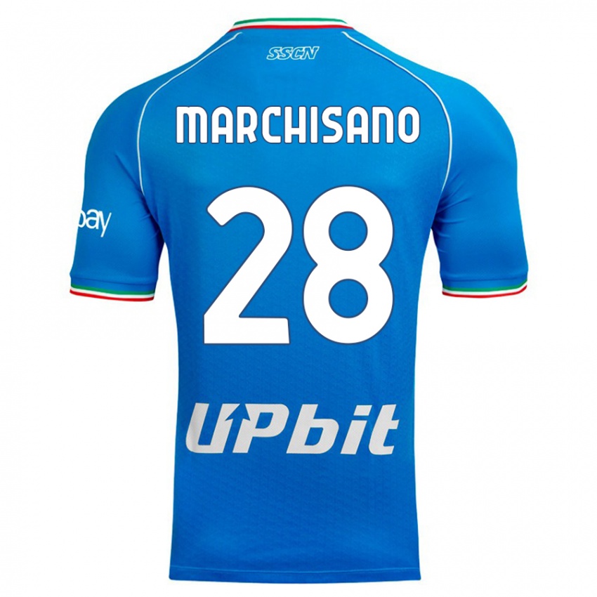 Bambino Maglia Matteo Marchisano #28 Cielo Blu Kit Gara Home 2023/24 Maglietta