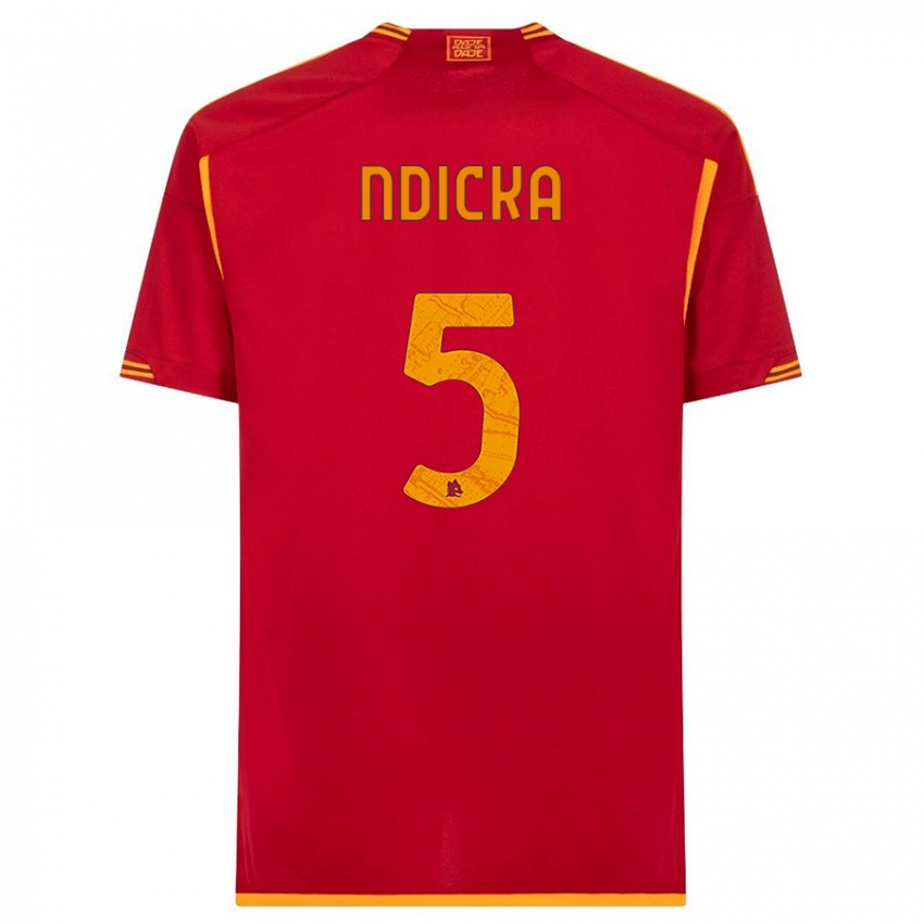 Bambino Maglia Evan Ndicka #5 Rosso Kit Gara Home 2023/24 Maglietta