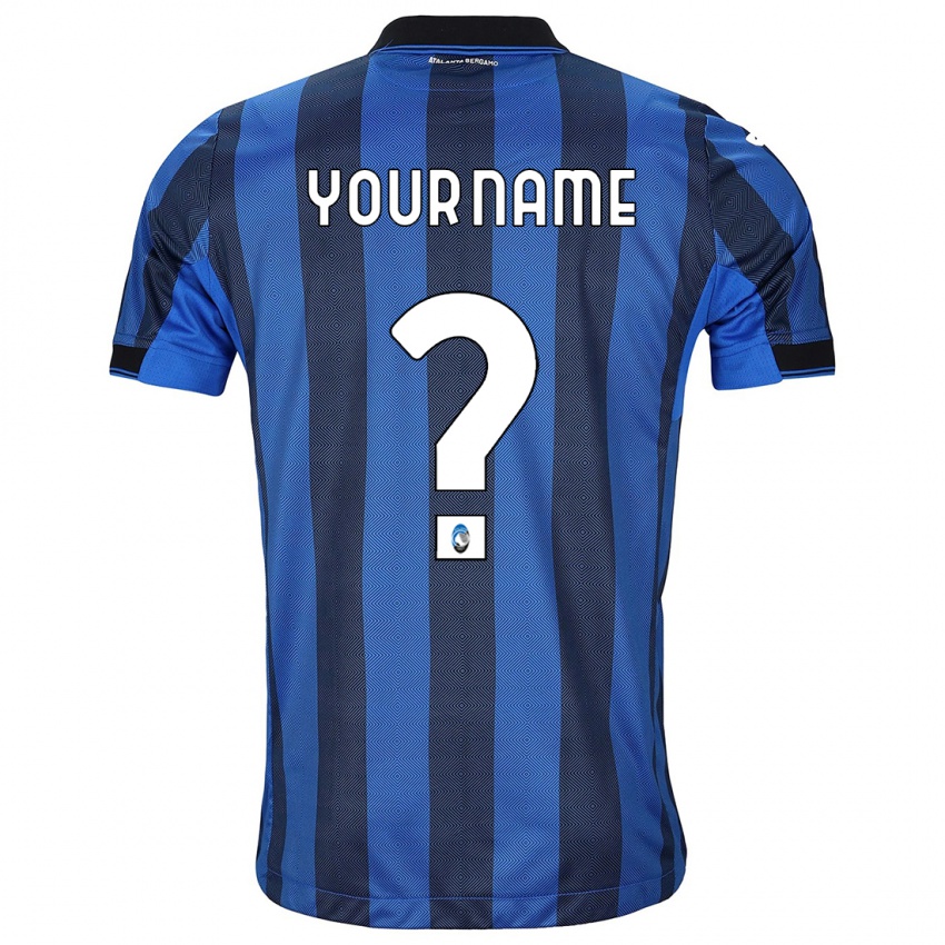 Bambino Maglia Il Tuo Nome #0 Nero Blu Kit Gara Home 2023/24 Maglietta