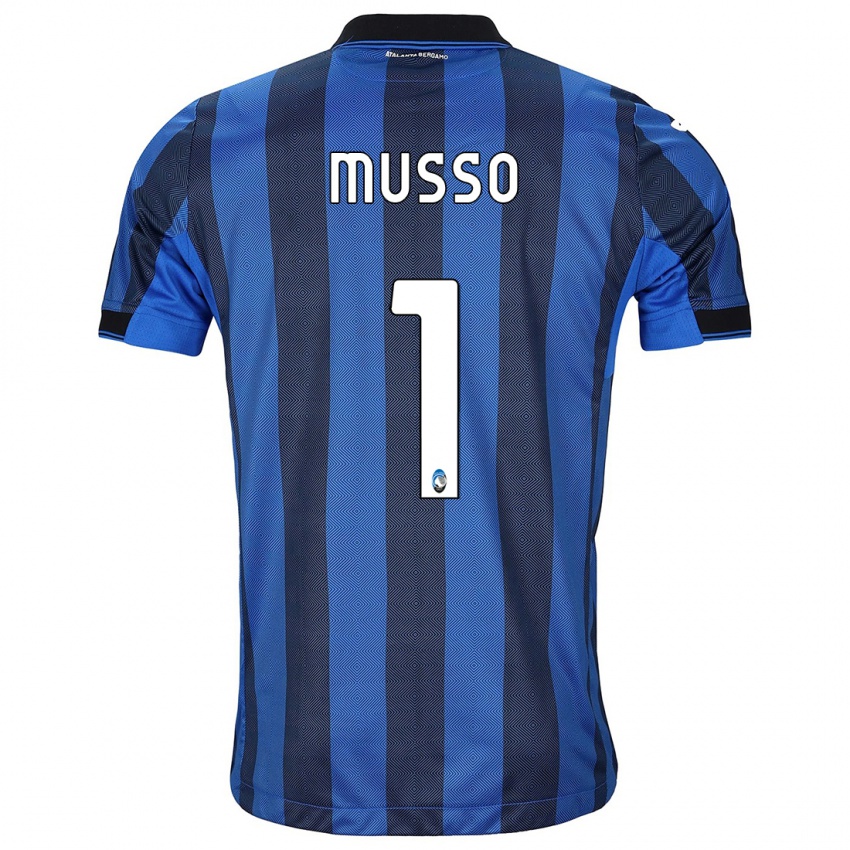 Bambino Maglia Juan Musso #1 Nero Blu Kit Gara Home 2023/24 Maglietta