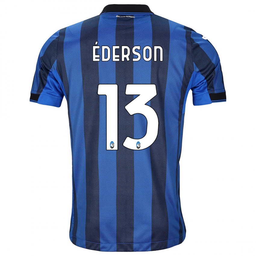 Bambino Maglia Ederson #13 Nero Blu Kit Gara Home 2023/24 Maglietta