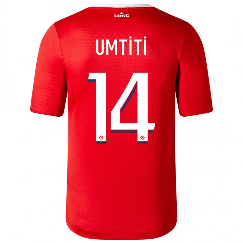 Bambino Maglia Samuel Umtiti #14 Rosso Kit Gara Home 2023/24 Maglietta