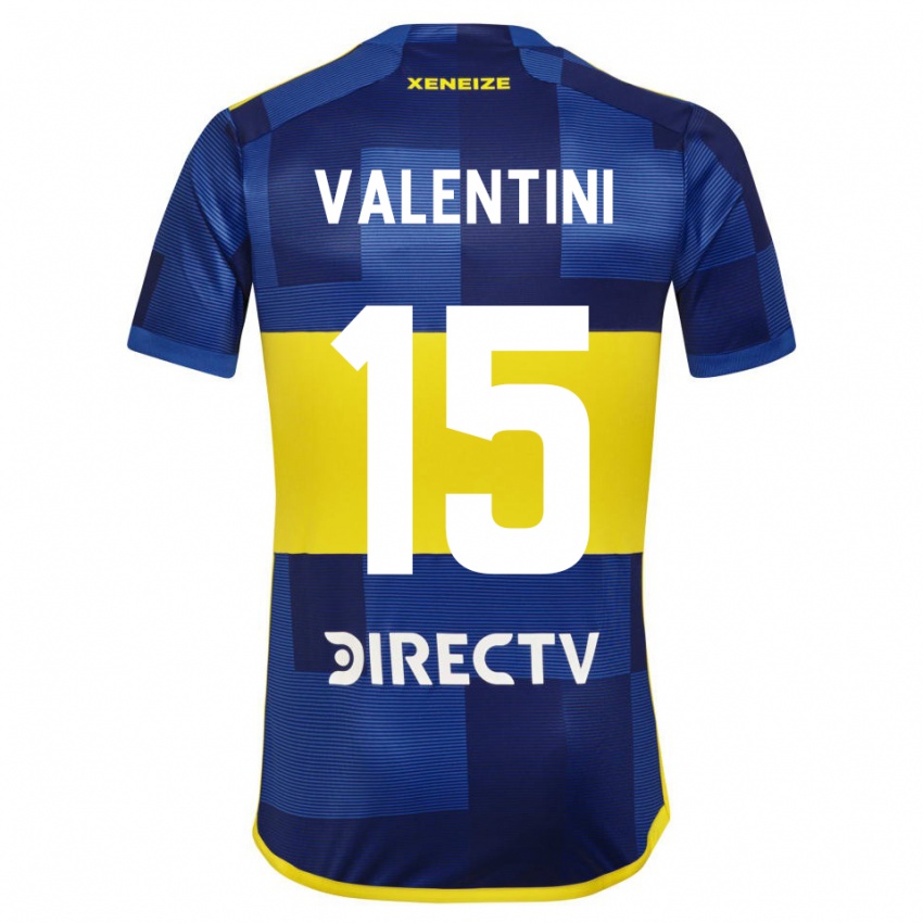 Bambino Maglia Nicolas Valentini #15 Blu Scuro Giallo Kit Gara Home 2023/24 Maglietta