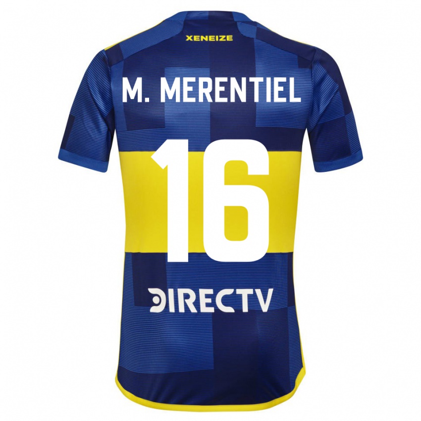 Bambino Maglia Miguel Merentiel #16 Blu Scuro Giallo Kit Gara Home 2023/24 Maglietta