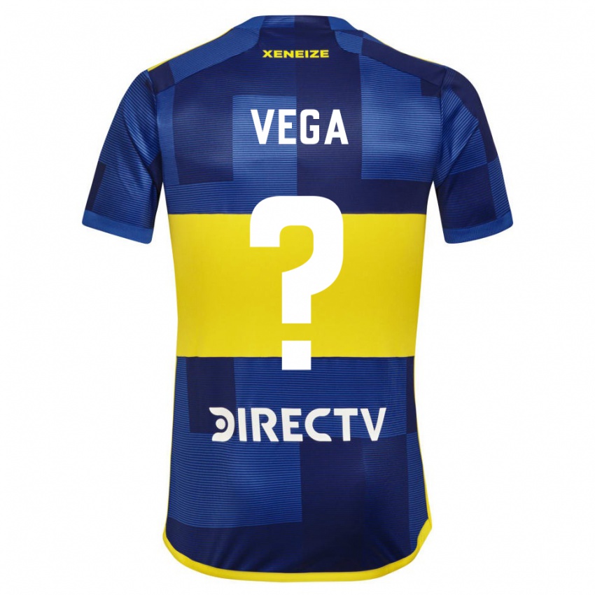 Bambino Maglia Gabriel Vega #0 Blu Scuro Giallo Kit Gara Home 2023/24 Maglietta