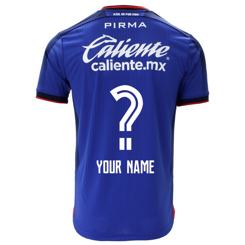 Bambino Maglia Il Tuo Nome #0 Blu Kit Gara Home 2023/24 Maglietta