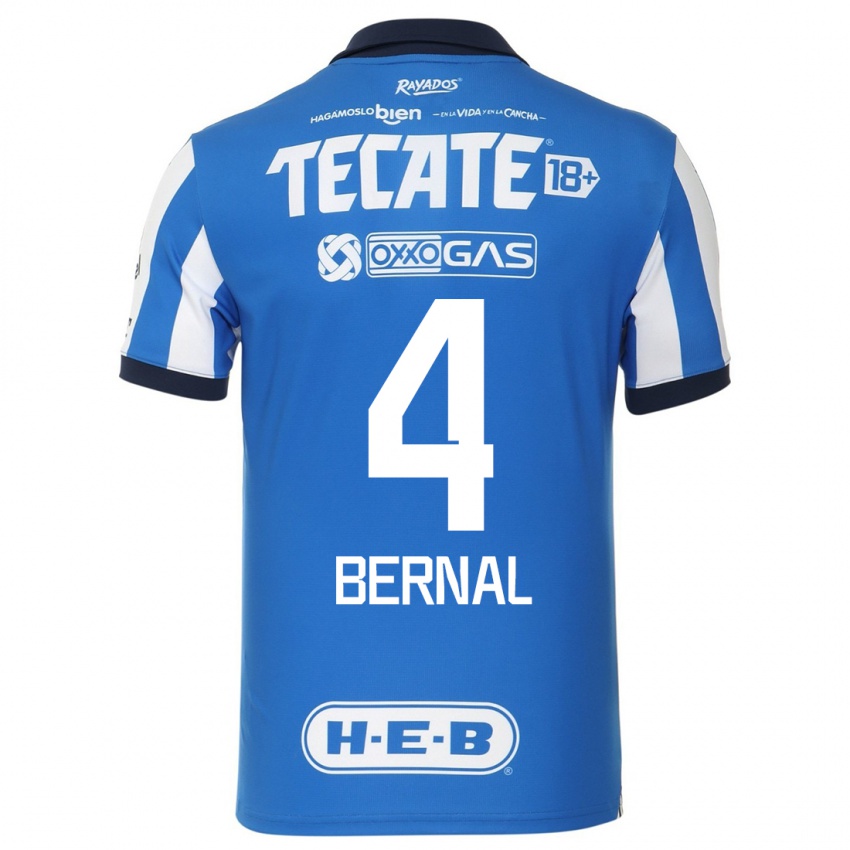 Bambino Maglia Rebeca Bernal #4 Blu Bianco Kit Gara Home 2023/24 Maglietta