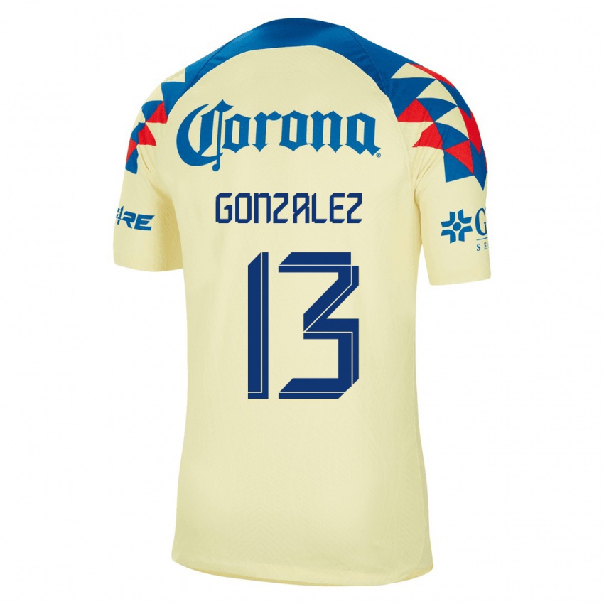 Bambino Maglia Eva Gonzalez #13 Giallo Kit Gara Home 2023/24 Maglietta