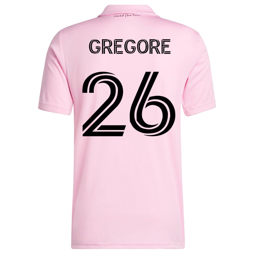 Bambino Maglia Gregore #26 Rosa Kit Gara Home 2023/24 Maglietta