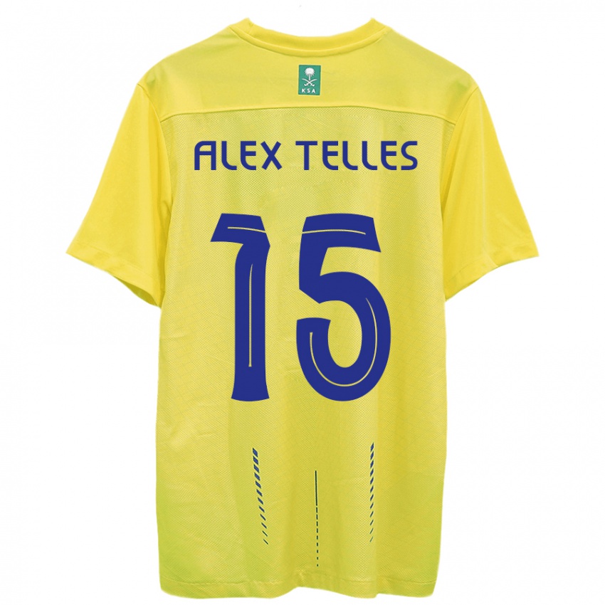 Bambino Maglia Alex Telles #15 Giallo Kit Gara Home 2023/24 Maglietta