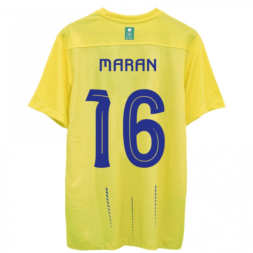 Bambino Maglia Mohammed Maran #16 Giallo Kit Gara Home 2023/24 Maglietta