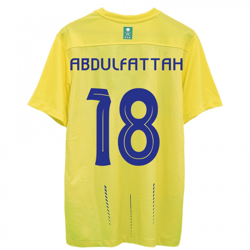 Bambino Maglia Abdulfattah Adam #18 Giallo Kit Gara Home 2023/24 Maglietta