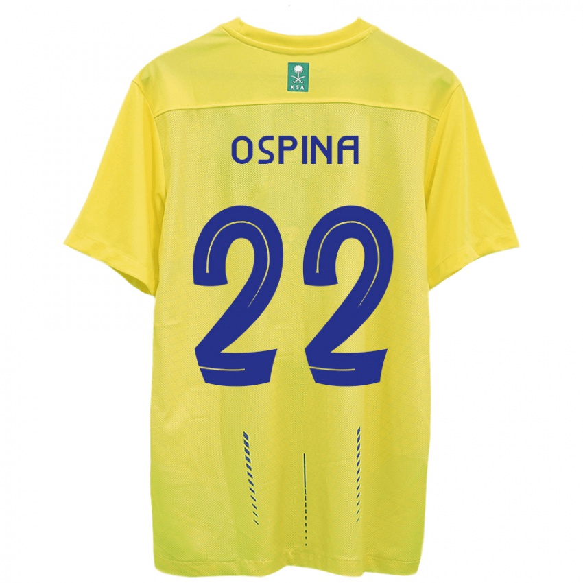 Bambino Maglia David Ospina #22 Giallo Kit Gara Home 2023/24 Maglietta