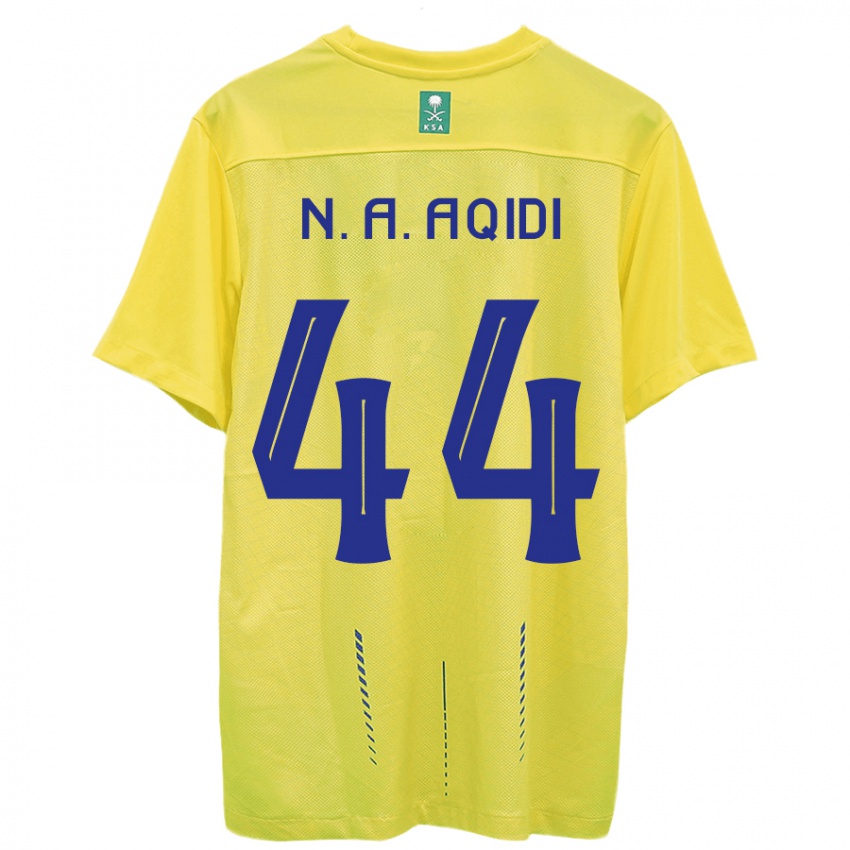 Bambino Maglia Nawaf Al-Aqidi #44 Giallo Kit Gara Home 2023/24 Maglietta