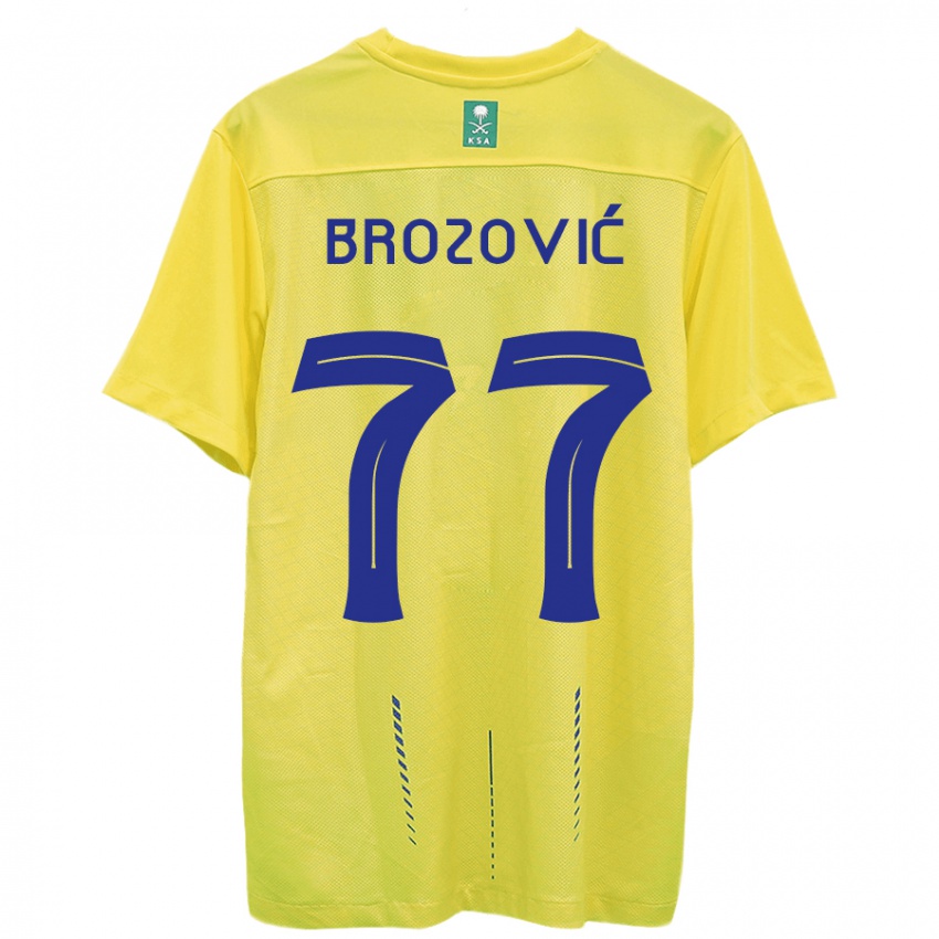 Bambino Maglia Marcelo Brozovic #77 Giallo Kit Gara Home 2023/24 Maglietta