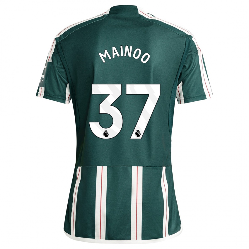 Bambino Maglia Kobbie Mainoo #37 Verde Scuro Kit Gara Away 2023/24 Maglietta